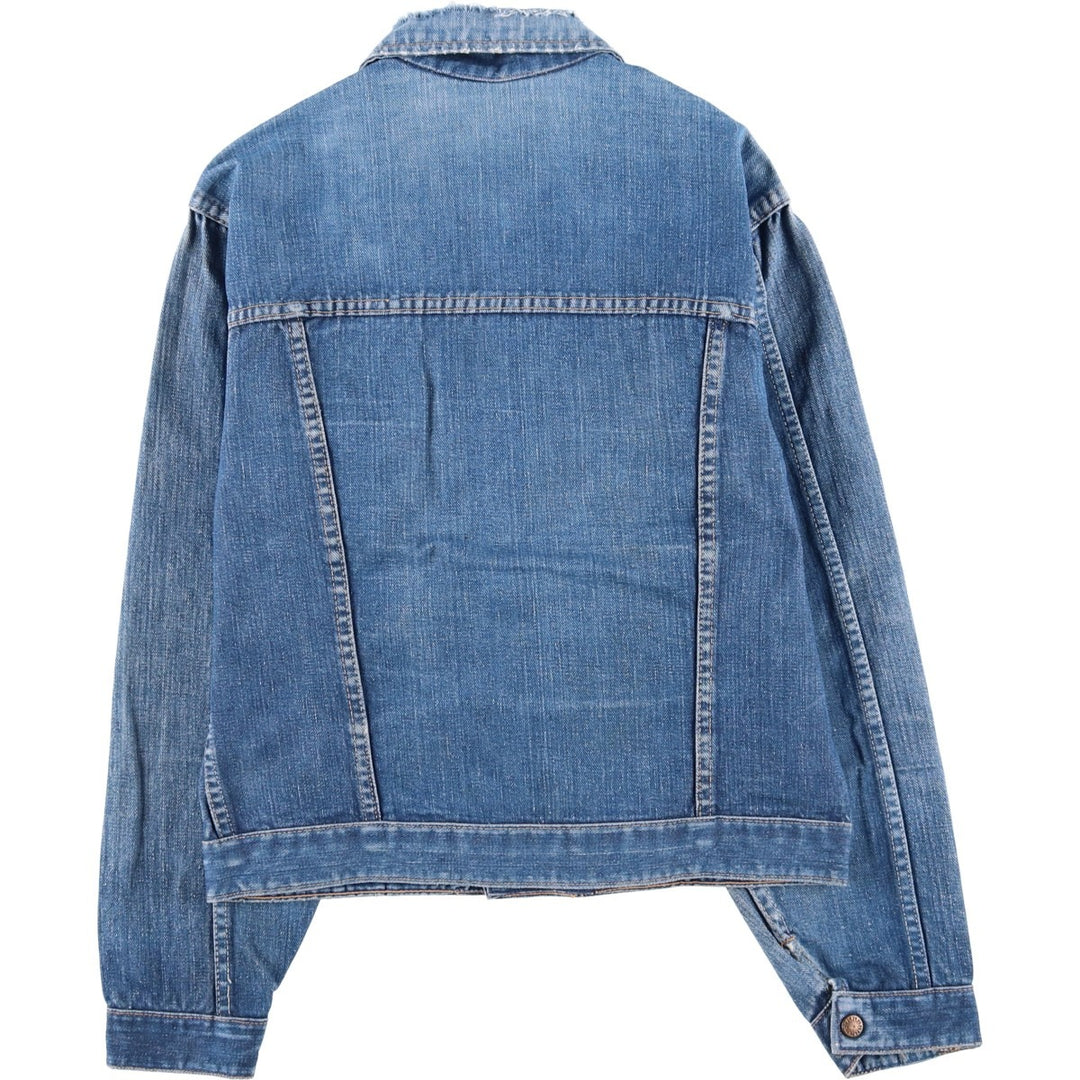 Vintage 1970'S denim jacket, size S, women's, short length unclear blue type Vintage Second Hand