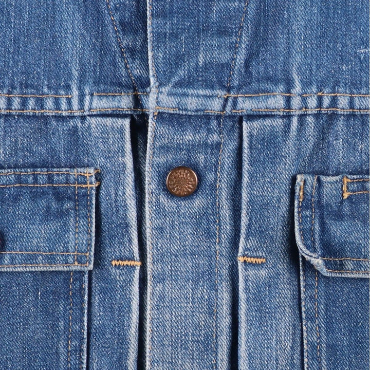 Vintage 1970'S denim jacket, size S, women's, short length unclear blue type Vintage Second Hand