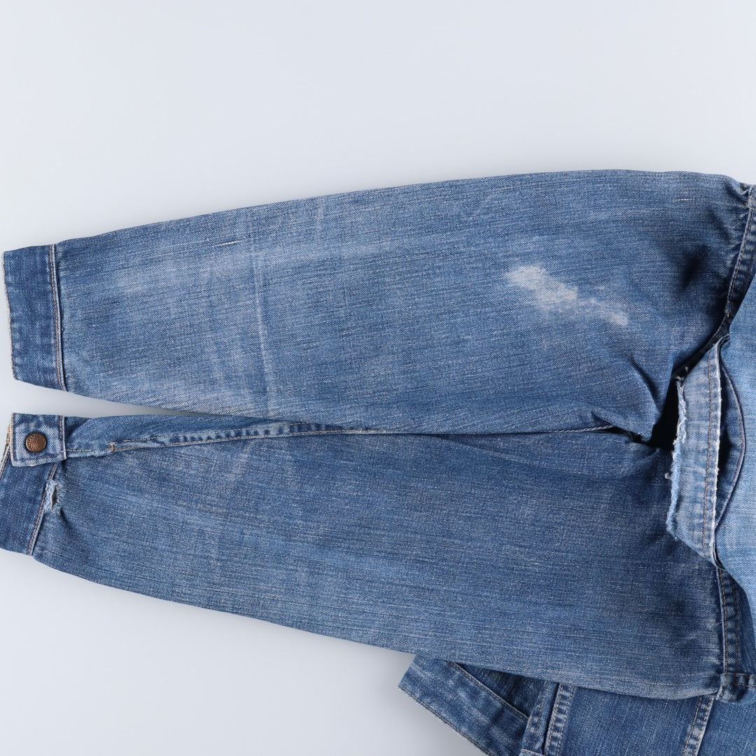 Vintage 1970'S denim jacket, size S, women's, short length unclear blue type Vintage Second Hand