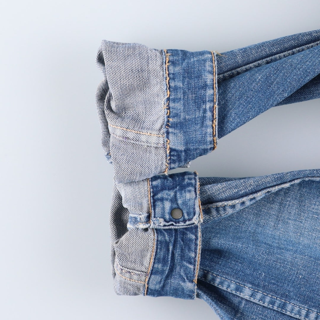 Vintage 1970'S denim jacket, size S, women's, short length unclear blue type Vintage Second Hand