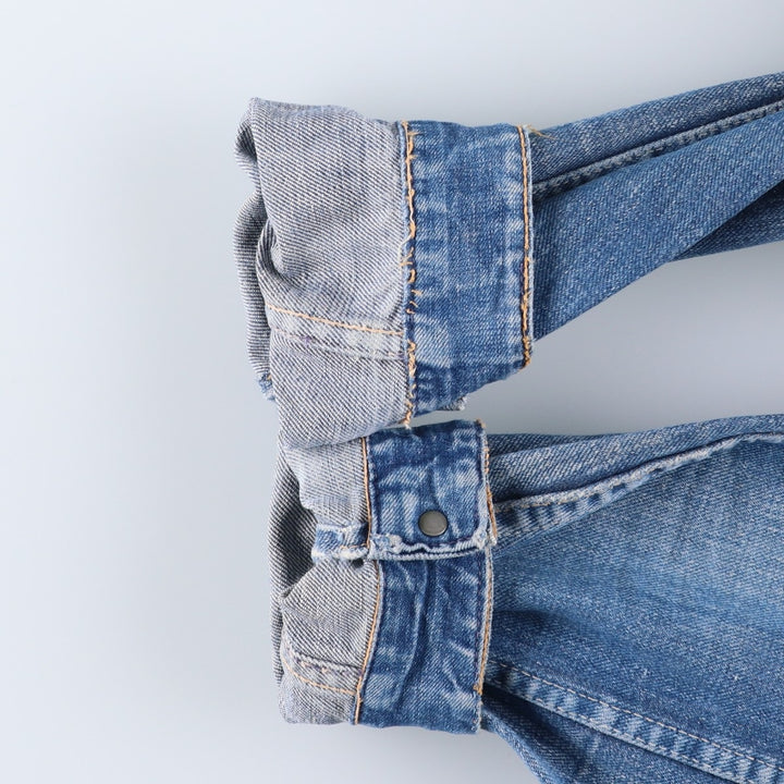 Vintage 1970'S denim jacket, size S, women's, short length unclear blue type Vintage Second Hand