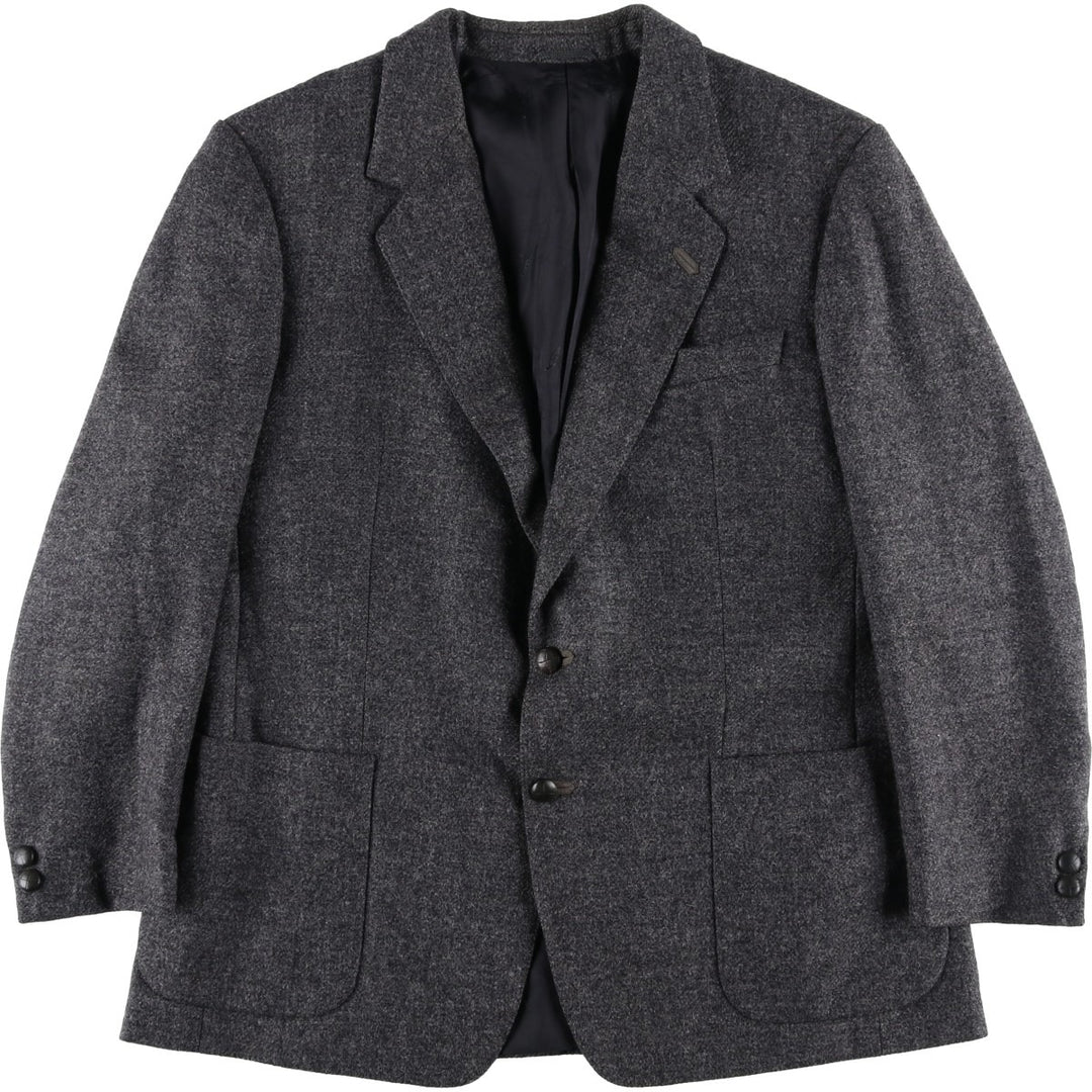 Vintage Burberry wool tailored jacket, size M, men's wool Charcoal Vintage Second Hand