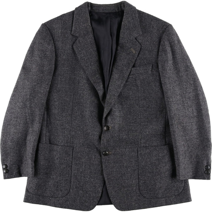Vintage Burberry wool tailored jacket, size M, men's wool Charcoal Vintage Second Hand