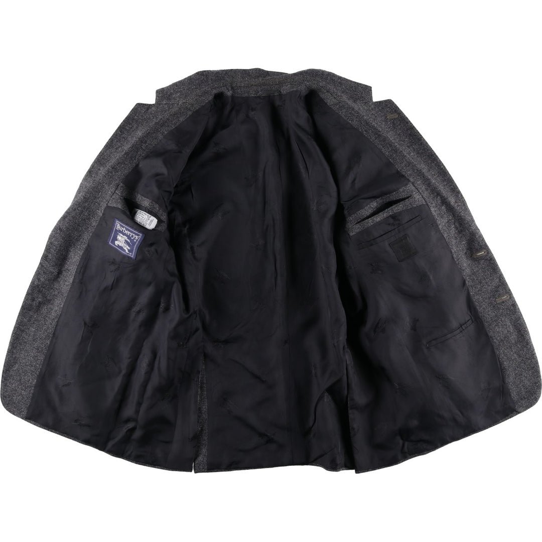 Vintage Burberry wool tailored jacket, size M, men's wool Charcoal Vintage Second Hand