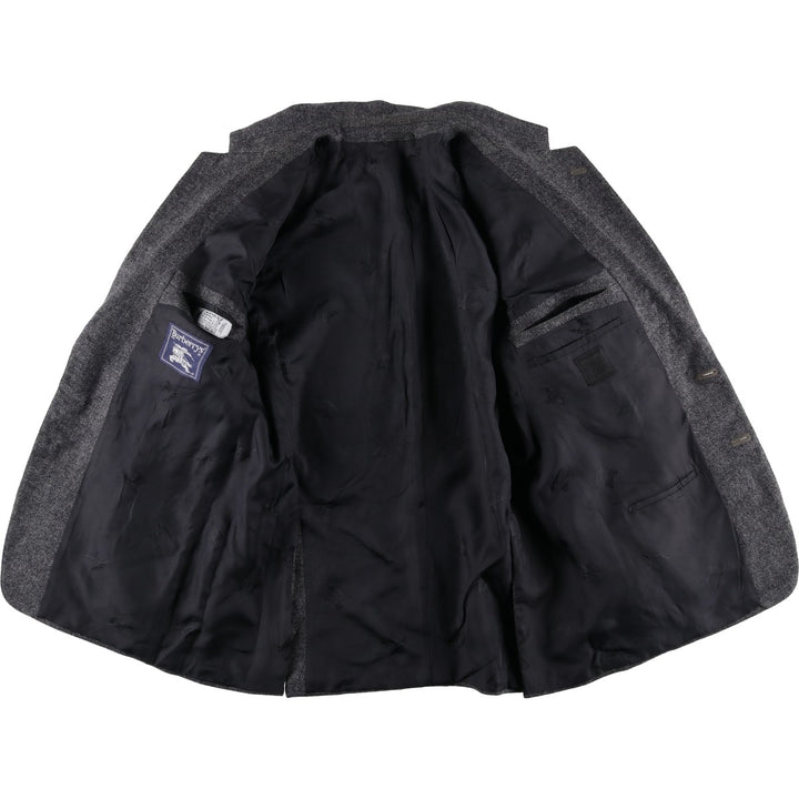 Vintage Burberry wool tailored jacket, size M, men's wool Charcoal Vintage Second Hand