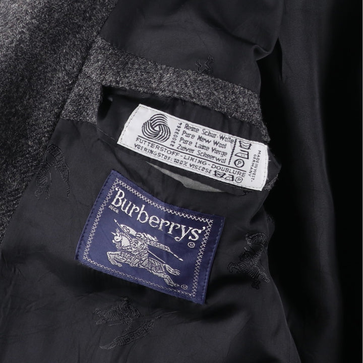 Vintage Burberry wool tailored jacket, size M, men's wool Charcoal Vintage Second Hand