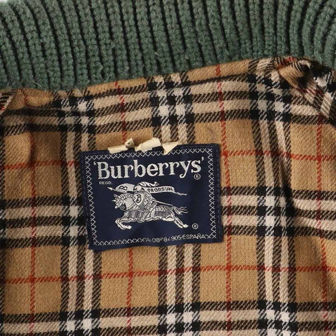 Burberry's wool blouson, men's size M unclear Khaki type sage green Vintage Second Hand