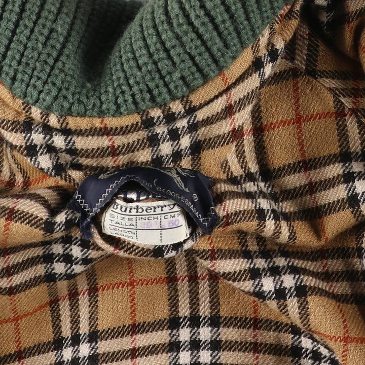 Burberry's wool blouson, men's size M unclear Khaki type sage green Vintage Second Hand