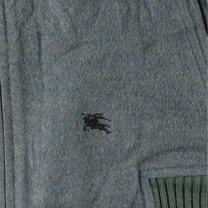 Burberry's wool blouson, men's size M unclear Khaki type sage green Vintage Second Hand