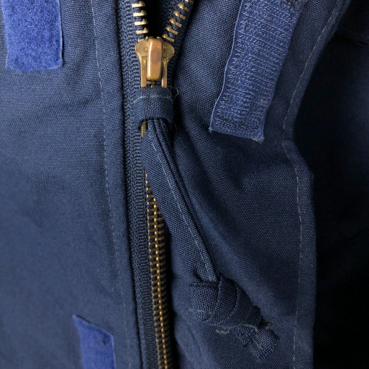 1990'S US Navy Aramid Deck Jacket, Made in USA, Size Medium (38-40), Men's M Aramid navy blue type Vintage Second Hand