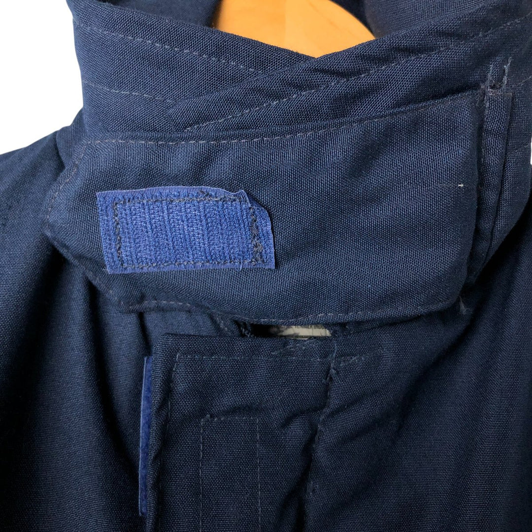 1990'S US Navy Aramid Deck Jacket, Made in USA, Size Medium (38-40), Men's M Aramid navy blue type Vintage Second Hand