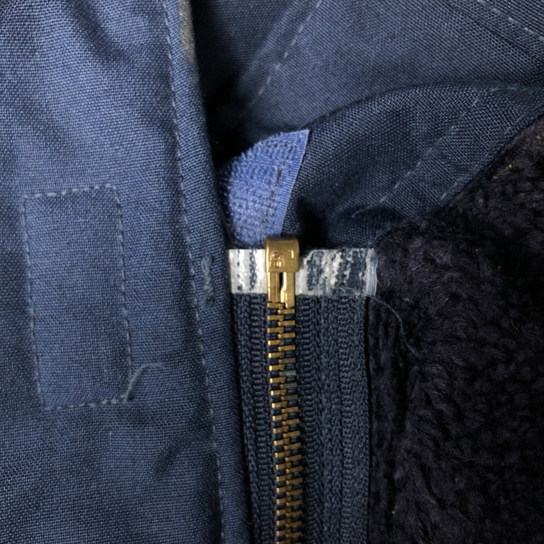 1990'S US Navy Aramid Deck Jacket, Made in USA, Size Medium (38-40), Men's M Aramid navy blue type Vintage Second Hand