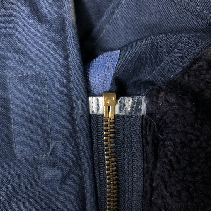 1990'S US Navy Aramid Deck Jacket, Made in USA, Size Medium (38-40), Men's M Aramid navy blue type Vintage Second Hand