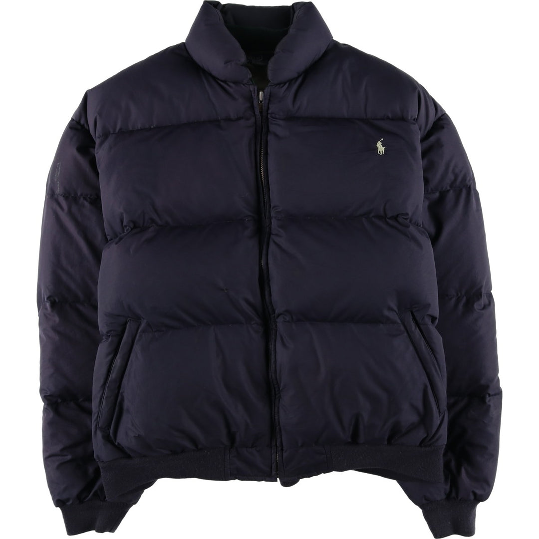 Ralph Lauren POLO by Ralph Lauren down jacket, men's size XL polyester navy blue type Vintage Second Hand