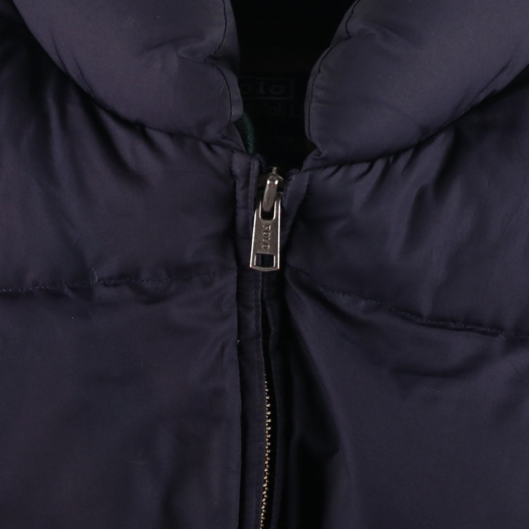Ralph Lauren POLO by Ralph Lauren down jacket, men's size XL polyester navy blue type Vintage Second Hand