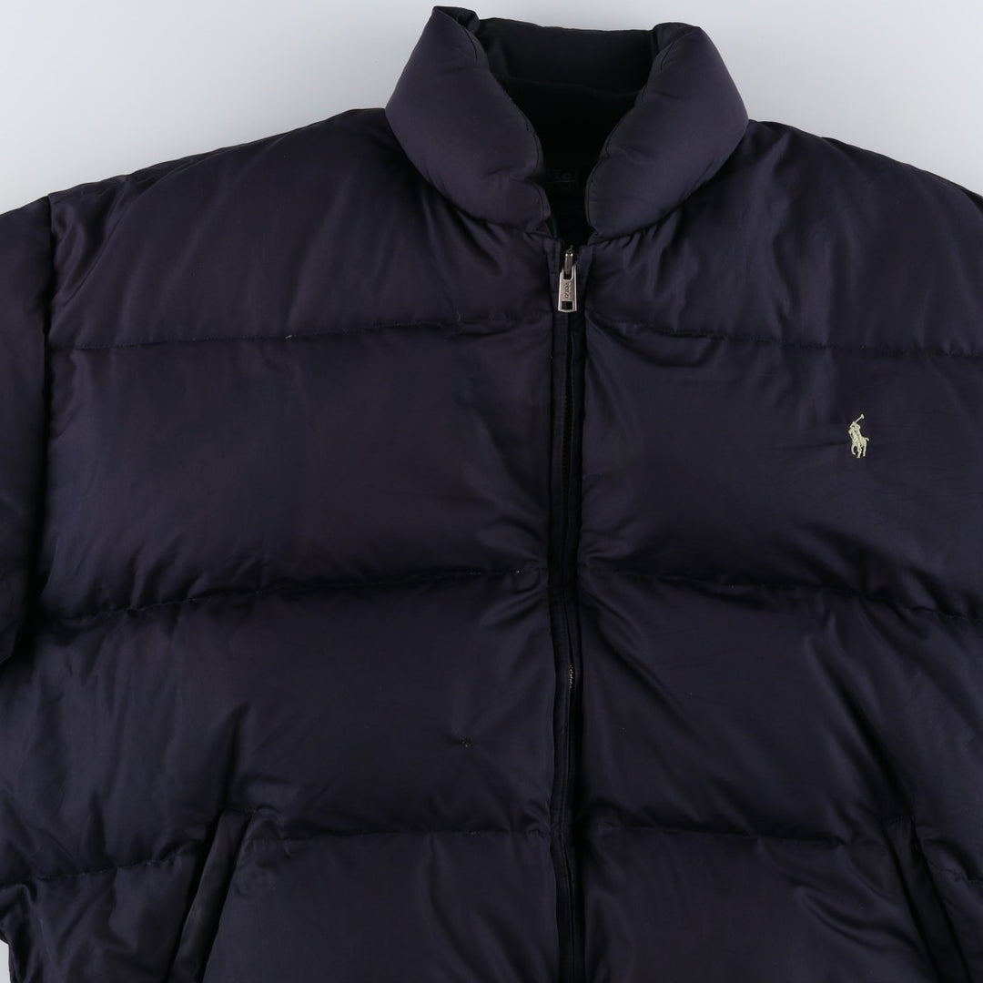 Ralph Lauren POLO by Ralph Lauren down jacket, men's size XL polyester navy blue type Vintage Second Hand
