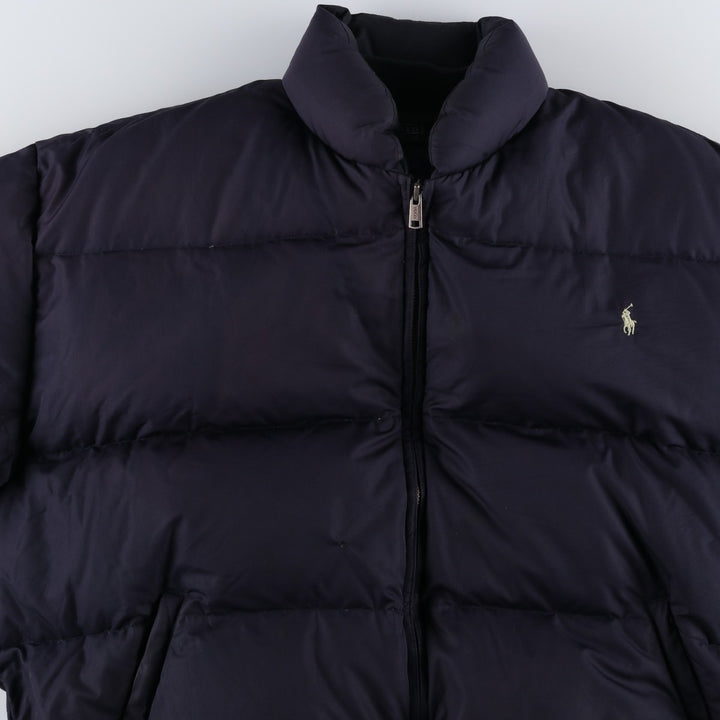 Ralph Lauren POLO by Ralph Lauren down jacket, men's size XL polyester navy blue type Vintage Second Hand