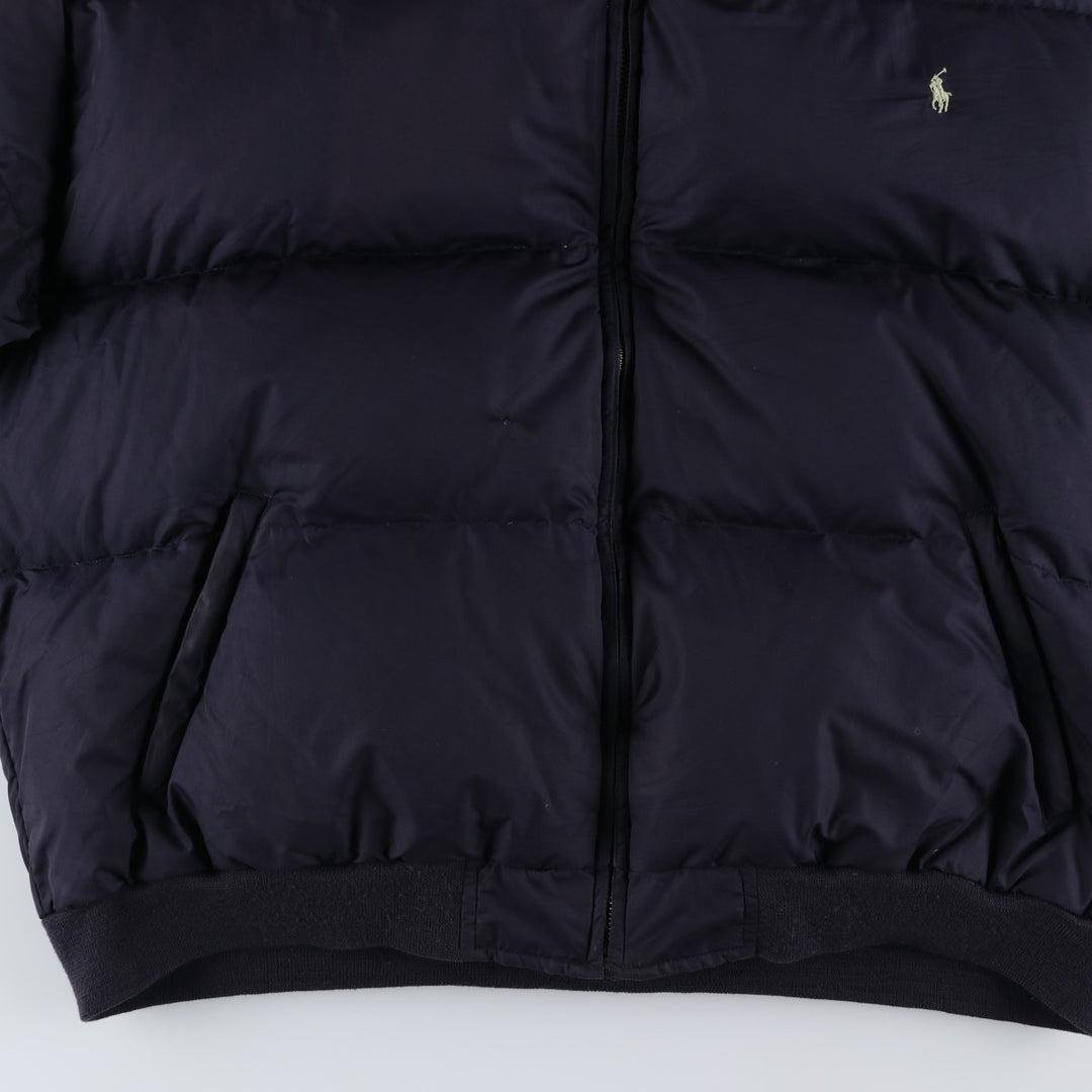 Ralph Lauren POLO by Ralph Lauren down jacket, men's size XL polyester navy blue type Vintage Second Hand