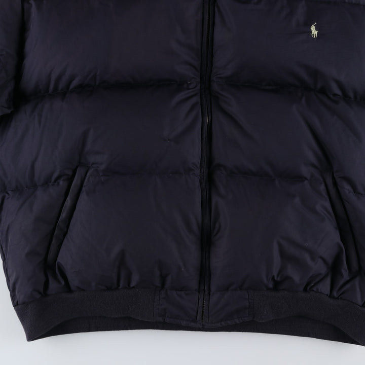 Ralph Lauren POLO by Ralph Lauren down jacket, men's size XL polyester navy blue type Vintage Second Hand
