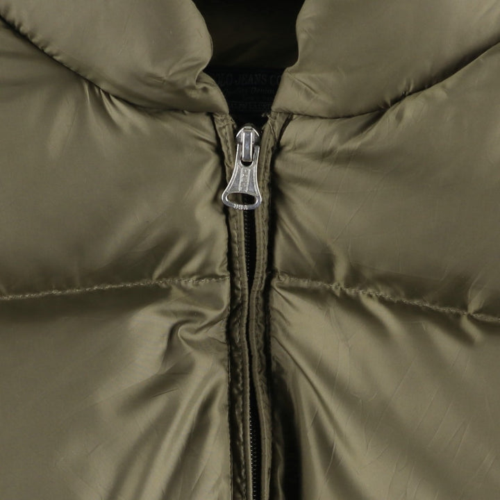 Ralph Lauren Polo Jeans Company Down Jacket, Men's, XXL polyester Khaki type brown Vintage Second Hand