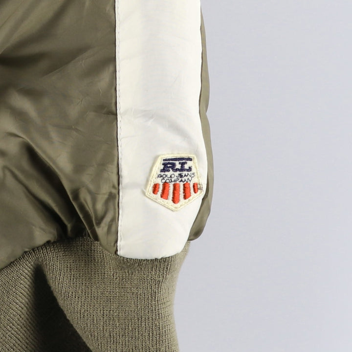 Ralph Lauren Polo Jeans Company Down Jacket, Men's, XXL polyester Khaki type brown Vintage Second Hand