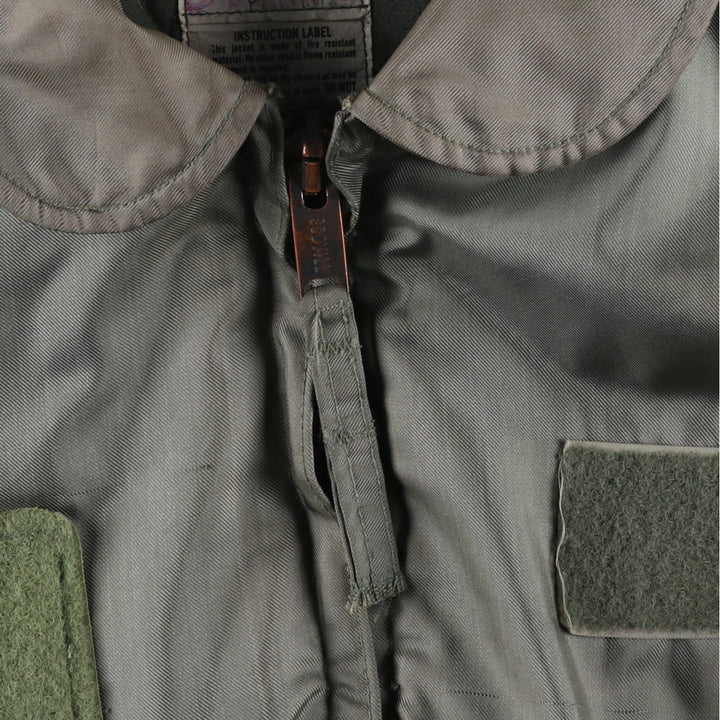 1980'S US Military CWU-45P Padded Military Flight Jacket, Made in USA, Large, Men's Size L, Vintage Aromatic polyamide Khaki type Vintage Second Hand