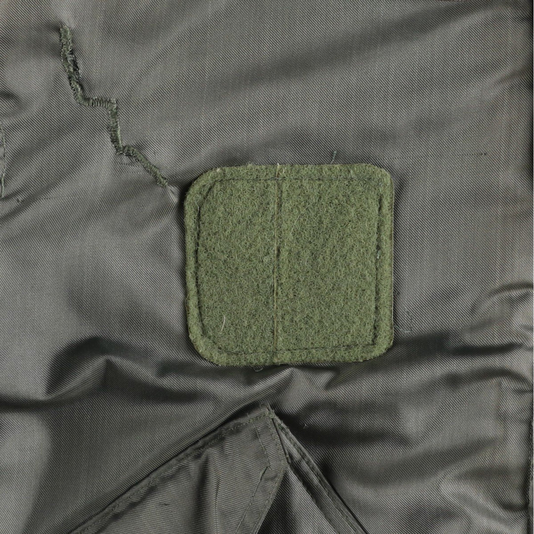 1980'S US Military CWU-45P Padded Military Flight Jacket, Made in USA, Large, Men's Size L, Vintage Aromatic polyamide Khaki type Vintage Second Hand