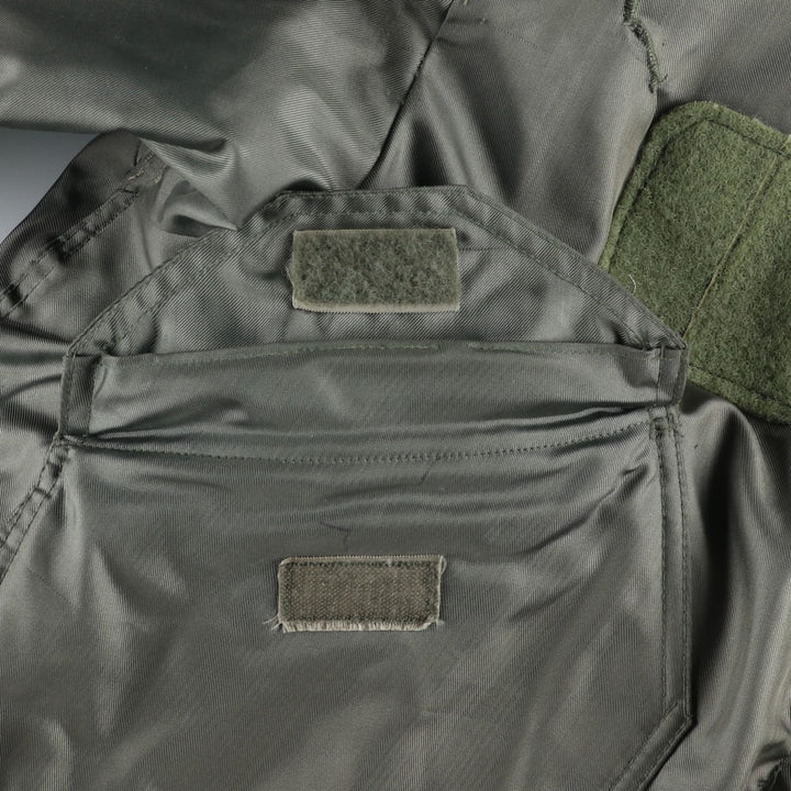 1980'S US Military CWU-45P Padded Military Flight Jacket, Made in USA, Large, Men's Size L, Vintage Aromatic polyamide Khaki type Vintage Second Hand