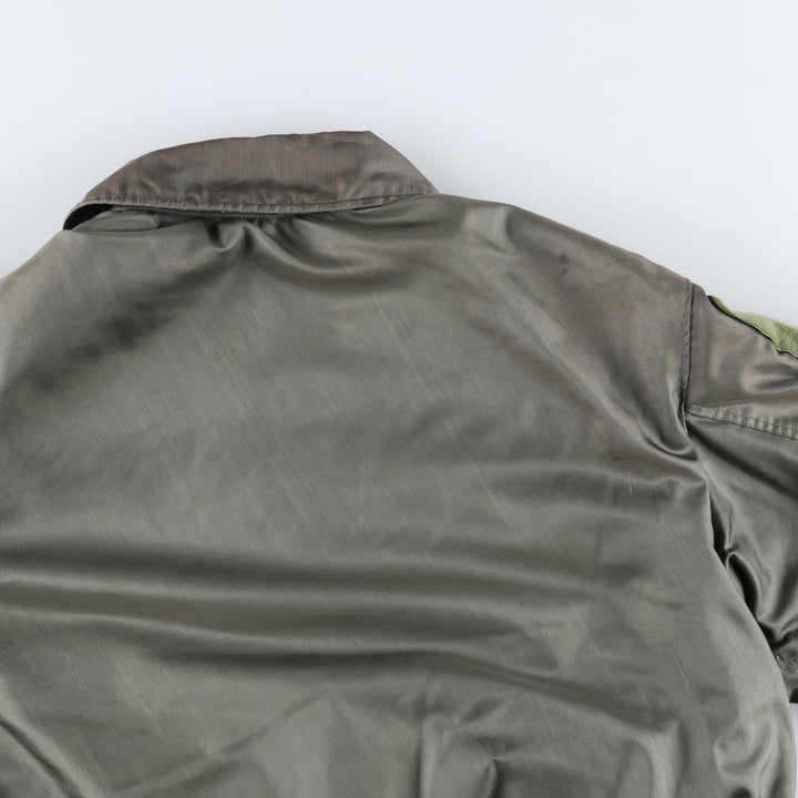 1980'S US Military CWU-45P Padded Military Flight Jacket, Made in USA, Large, Men's Size L, Vintage Aromatic polyamide Khaki type Vintage Second Hand