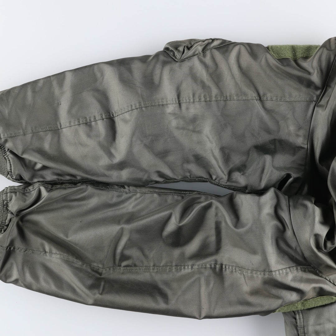 1980'S US Military CWU-45P Padded Military Flight Jacket, Made in USA, Large, Men's Size L, Vintage Aromatic polyamide Khaki type Vintage Second Hand