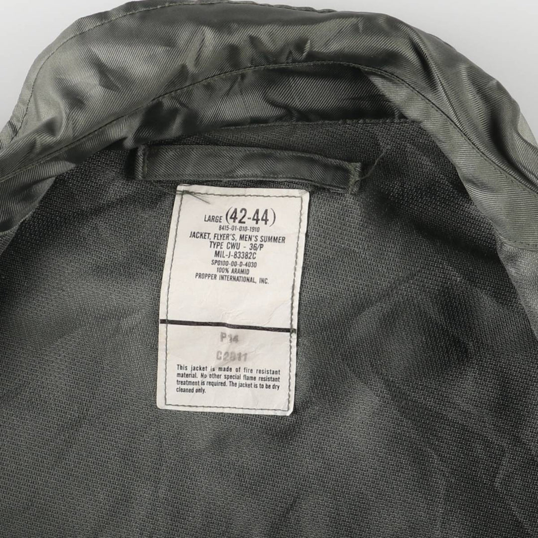 00's US military actual product CWU-36 Aramid Khaki type Vintage Second Hand