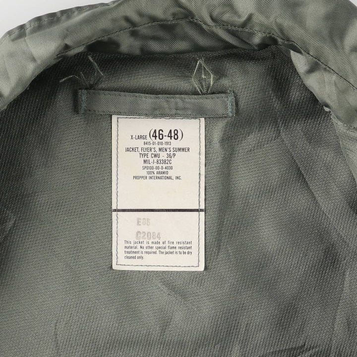 00's US military actual product CWU-36 Aramid Khaki type Vintage Second Hand