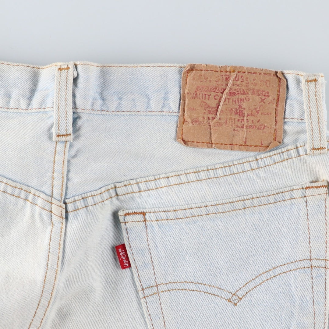 Vintage 1990'S Levi's 501 Straight Denim Pants, Made in USA, Women's Size L (W29) unclear Blue type light blue Vintage Second Hand