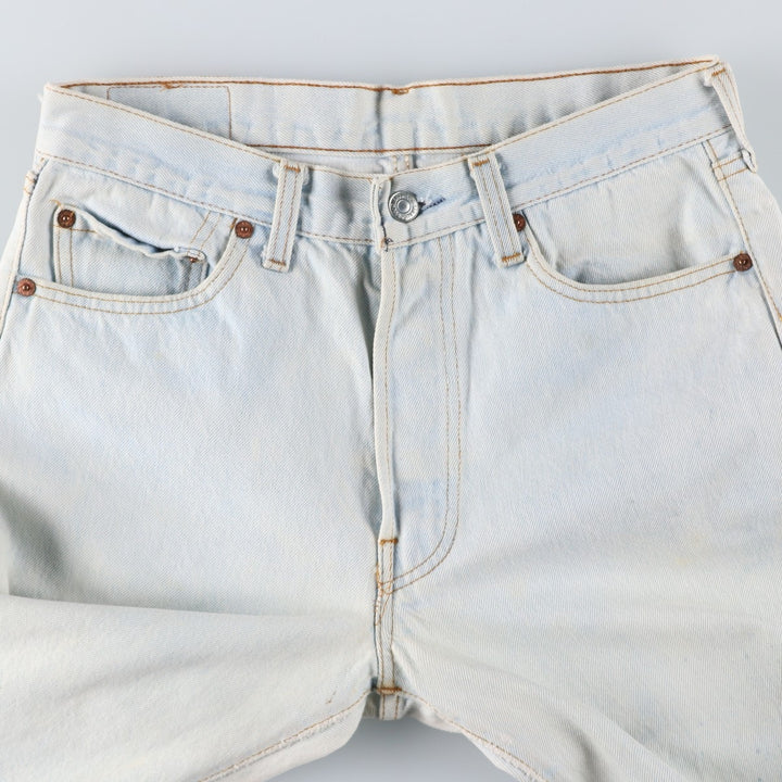 Vintage 1990'S Levi's 501 Straight Denim Pants, Made in USA, Women's Size L (W29) unclear Blue type light blue Vintage Second Hand