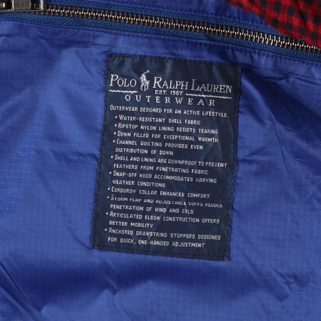 Ralph Lauren POLO by Ralph Lauren Down Parka, Men's Size Small Nylon blue type Vintage Second Hand