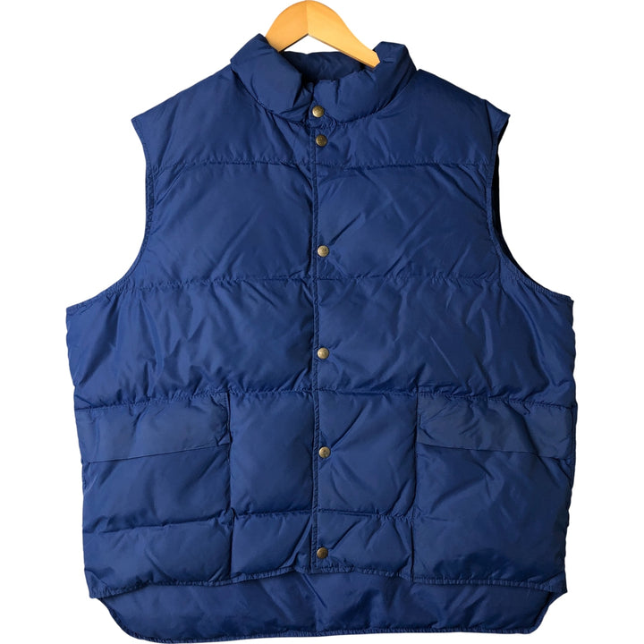 Vintage 1980'S LLBean goose down vest, made in the USA, men's size XL Nylon blue type Vintage Second Hand