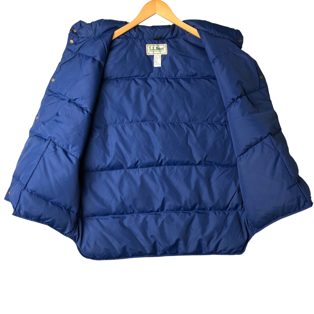 Vintage 1980'S LLBean goose down vest, made in the USA, men's size XL Nylon blue type Vintage Second Hand