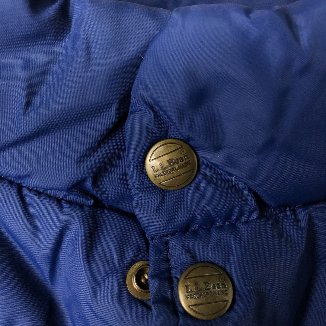 Vintage 1980'S LLBean goose down vest, made in the USA, men's size XL Nylon blue type Vintage Second Hand