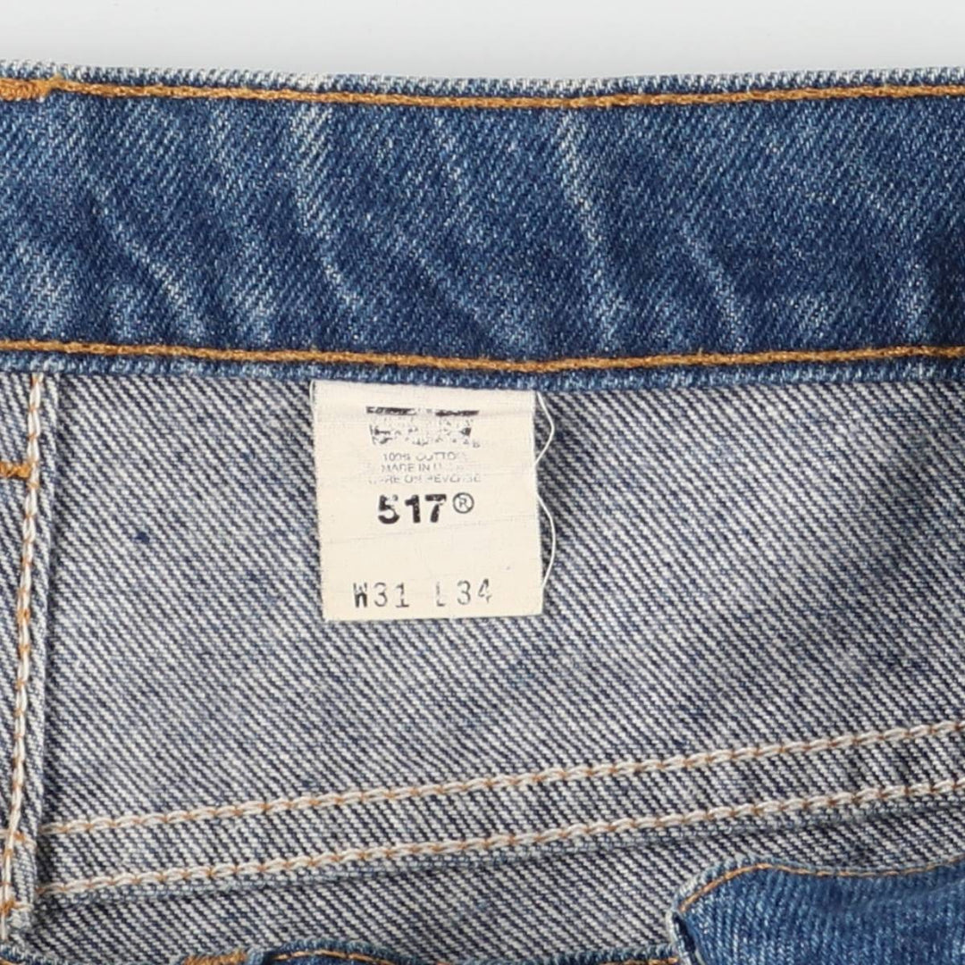 Vintage Levi's 517 Orange Tab Flare-Cut Denim Pants, Made in the USA, Men's Size W31 cotton blue type Vintage Second Hand