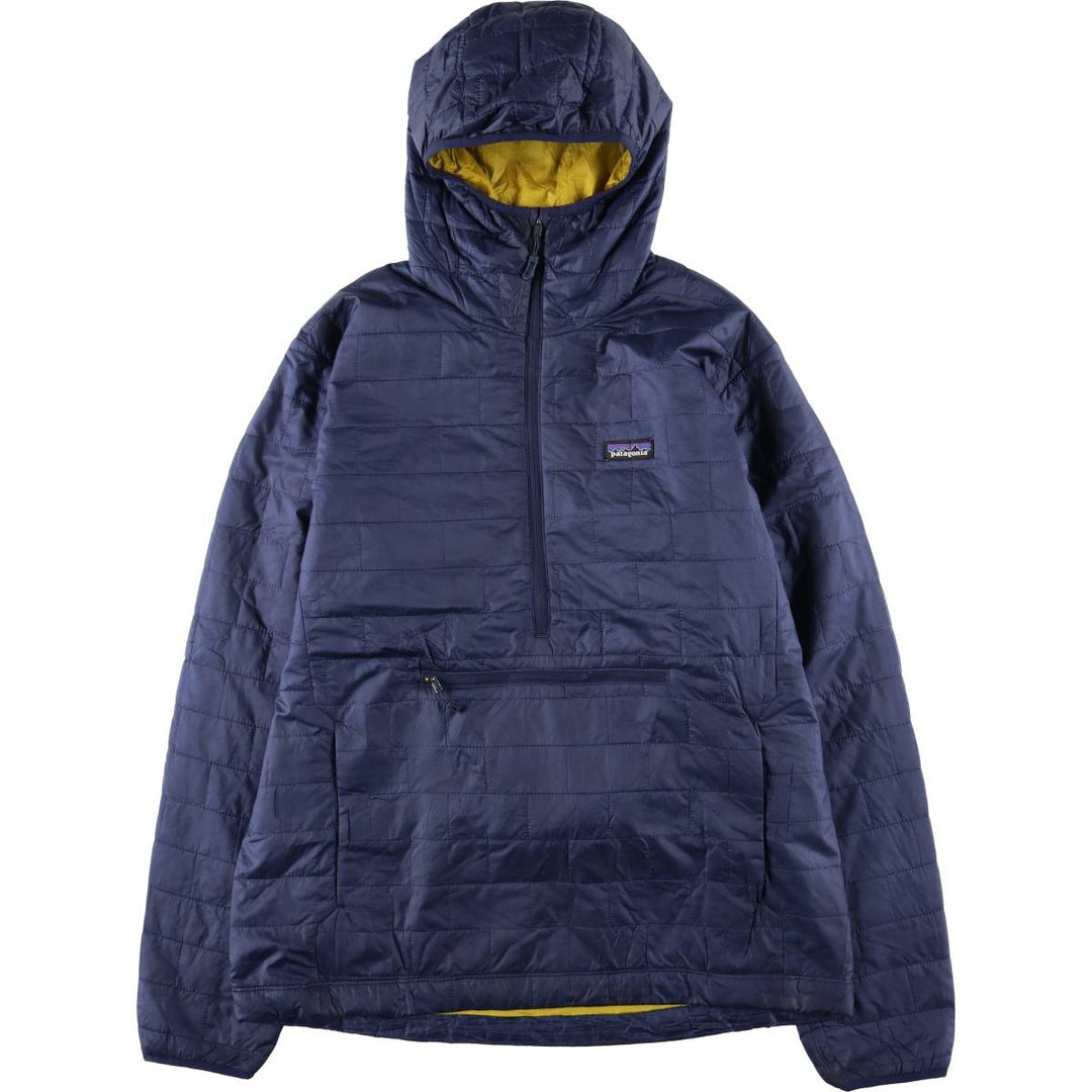 Patagonia 84186FA18 Padded Anorak Parka Puffer Jacket, Men's Size L recycled polyester navy blue type Vintage Second Hand