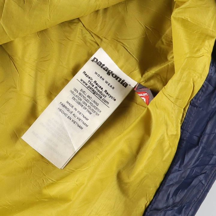 Patagonia 84186FA18 Padded Anorak Parka Puffer Jacket, Men's Size L recycled polyester navy blue type Vintage Second Hand