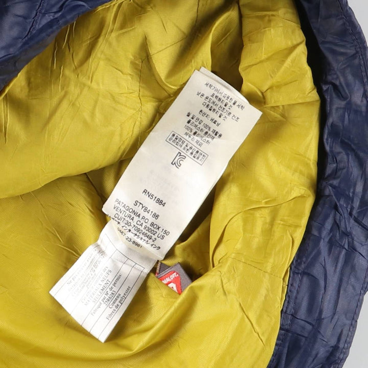 Patagonia 84186FA18 Padded Anorak Parka Puffer Jacket, Men's Size L recycled polyester navy blue type Vintage Second Hand