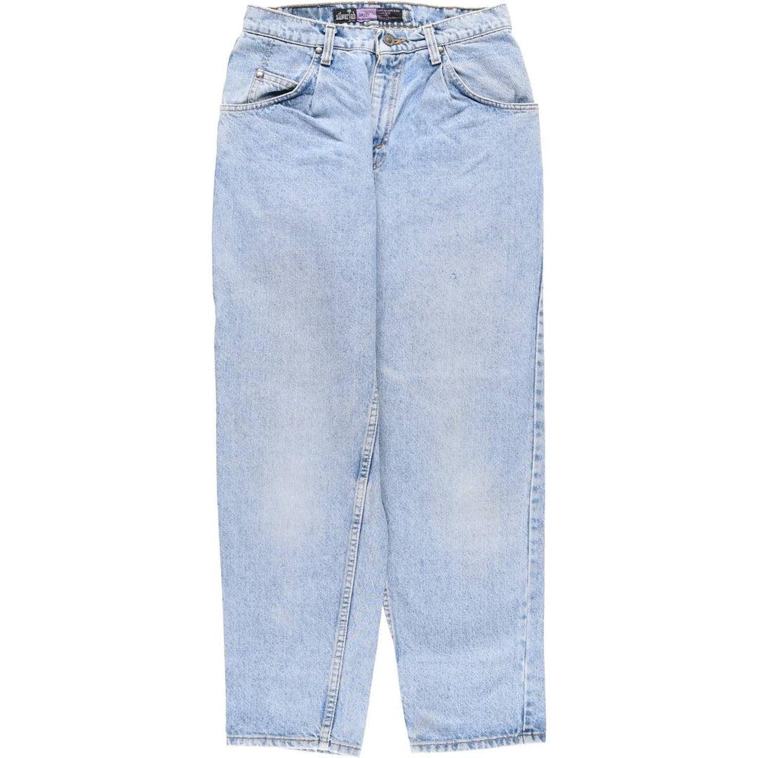 90'S Levi's Silver Tab BAGGY Student Tapered Denim Pants, Made in USA, Women's Size L (W30 equivalent), Vintage cotton Blue type light blue Vintage Second Hand