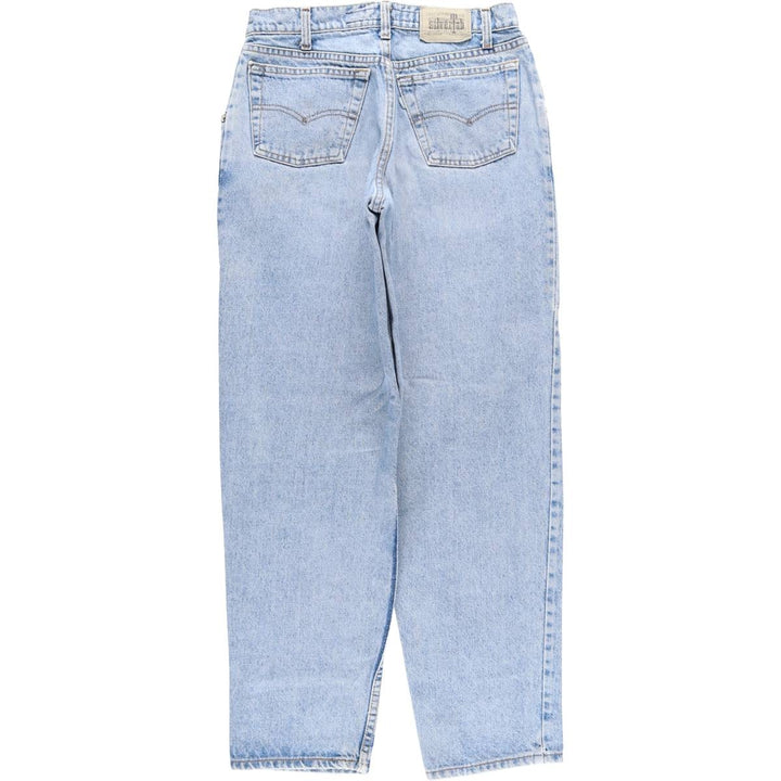 90'S Levi's Silver Tab BAGGY Student Tapered Denim Pants, Made in USA, Women's Size L (W30 equivalent), Vintage cotton Blue type light blue Vintage Second Hand