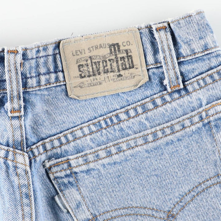90'S Levi's Silver Tab BAGGY Student Tapered Denim Pants, Made in USA, Women's Size L (W30 equivalent), Vintage cotton Blue type light blue Vintage Second Hand