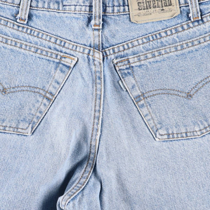 90'S Levi's Silver Tab BAGGY Student Tapered Denim Pants, Made in USA, Women's Size L (W30 equivalent), Vintage cotton Blue type light blue Vintage Second Hand