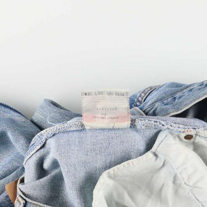90'S Levi's 501-0134 Straight Denim Pants, Made in USA, Vintage cotton blue type Vintage Second Hand