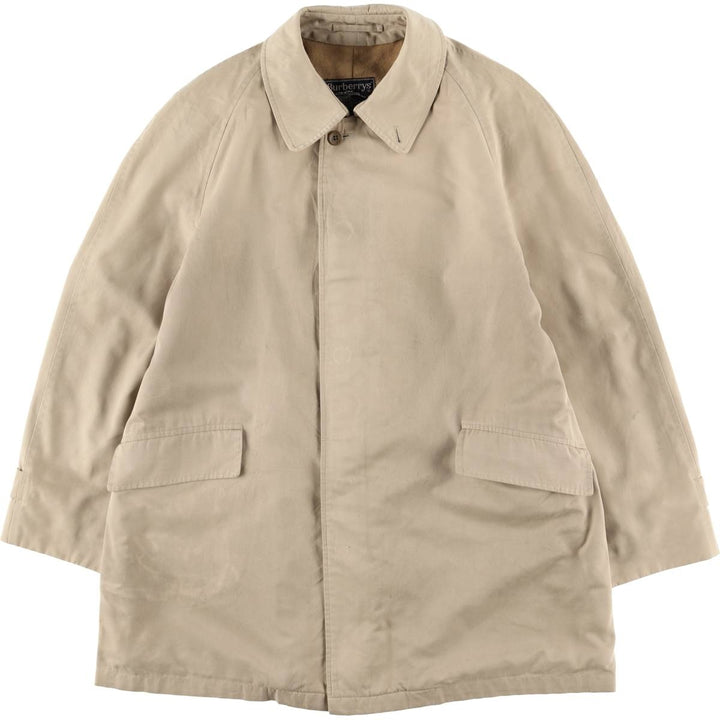 Burberry's Balmacaan Coat, Made in England, Men's Size L unclear Beige type Vintage Second Hand