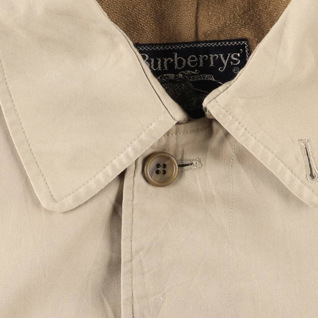Burberry's Balmacaan Coat, Made in England, Men's Size L unclear Beige type Vintage Second Hand