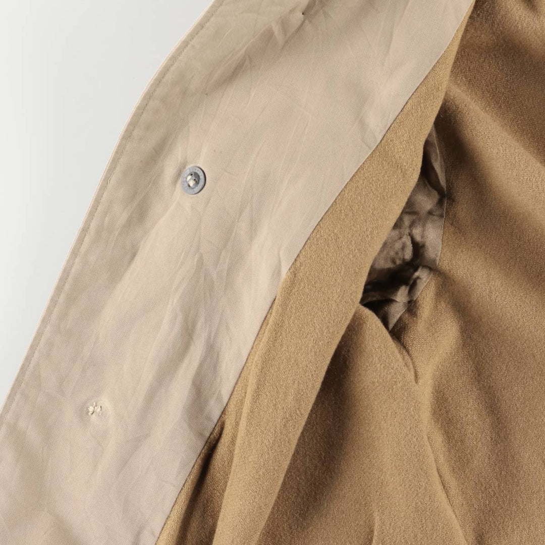 Burberry's Balmacaan Coat, Made in England, Men's Size L unclear Beige type Vintage Second Hand